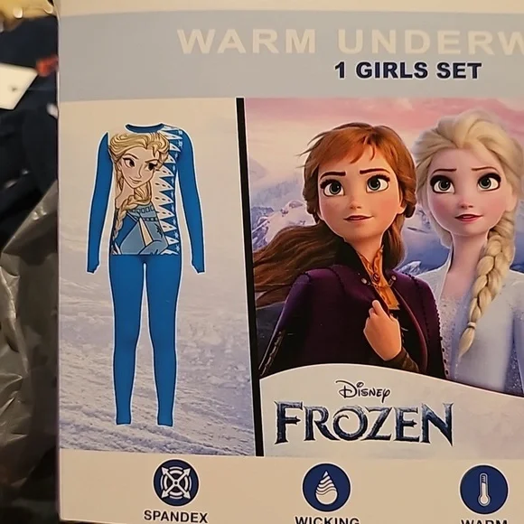 Climate Right Disney's Frozen Girls Warm Underwear Set-New - Picture 2 of 6